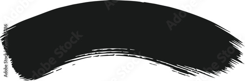 Cuadro en lienzo Black Brush Stroke Banner Abstract Paint Swash Grunge Ink Brushmark Artistic Tex