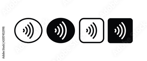 Bild auf Leinwand Contactless payment icon set