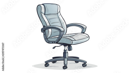 Foto Modern Office Chair with Armrests.