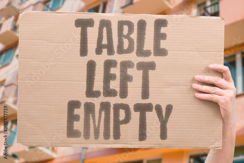 Foto "Table Left Empty" Peace negotiation tables are abandoned before any substantive talks can begin