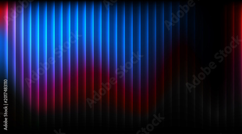 High Contrast Red and Blue Neon Vertical Lines Abstract Gradient Background Design