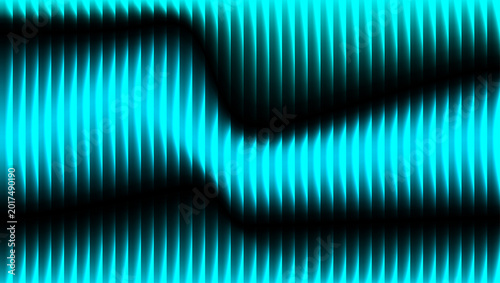 Thick Wavy Cyan Neon Vertical Lines Abstract Gradient Background for Technology Designs
