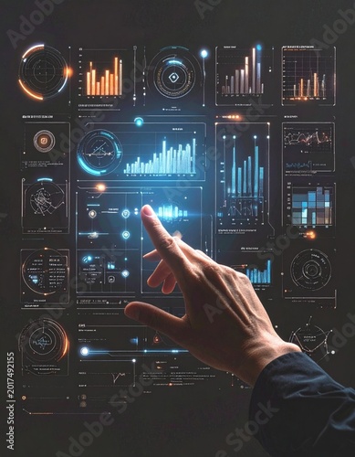 Interactive Data Visualization with Touchscreen Interface and Charts