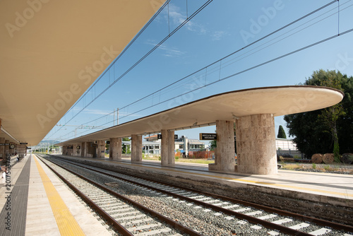 Bilde på lerret Monticatini Terme train station, Italy