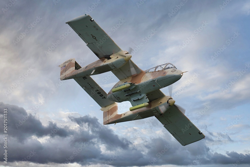 Fototapeta premium North American OV-10 Bronco passage rapide