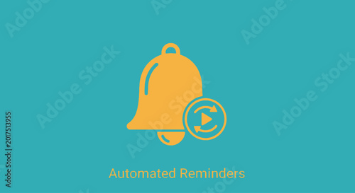Bild auf Leinwand Notification Bell Icon Alert Symbol.