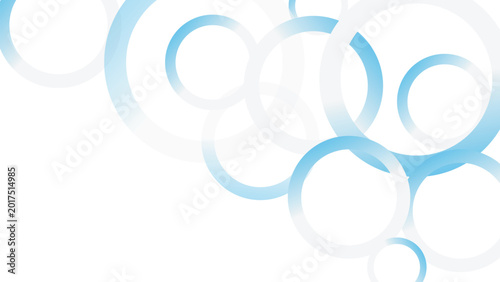 Abstract Blue and White Circles on White Background