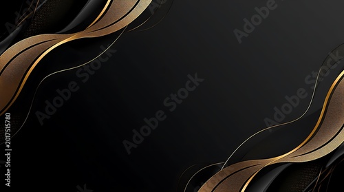 Elegant Black and Gold Abstract Background Design.