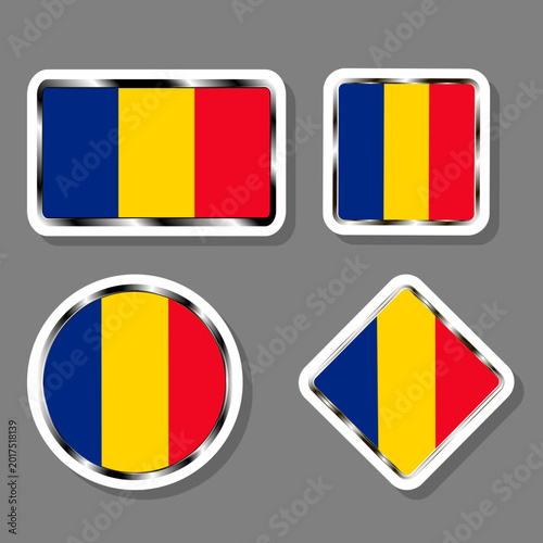 Free Download Set beautiful symbols for colorful state flag Romania - GFXLoad