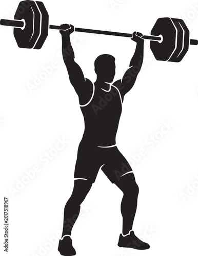 Fotografía Strong athlete lifting weights in the gym during a fitness workout