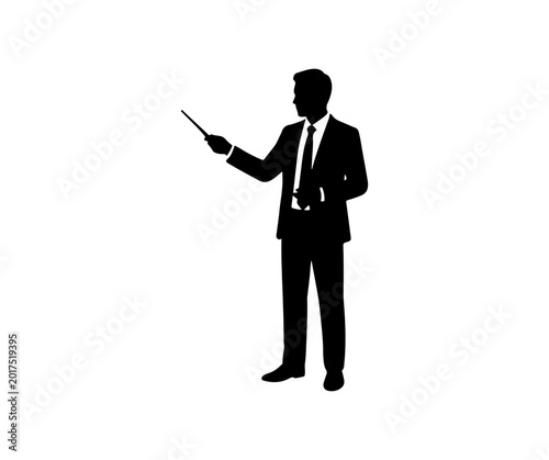 silhouette of a Man presentation on transparent background 