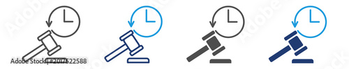 Tableau sur toile litigation history icon set multiple style