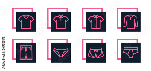 Wardrobe, tie, shorts, underwear, bikini, fashion, clothing, accessories for Website, Application and UI Interfaces