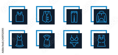 Clothing, accessories, wardrobe, shirt, sweater, pants, clothes for Website, Application and UI Interfaces