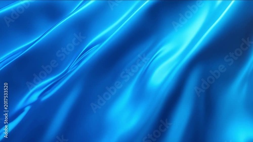 Smooth flowing blue satin fabric drapes elegantly showcasing rich textures and vibrant hues. creating a luxurious and serene atmosphere for design purposes