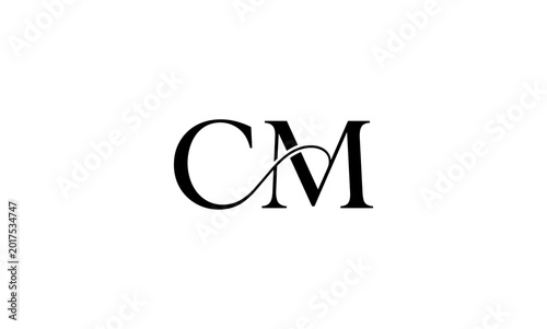 CM initial letter logo or CM monogram