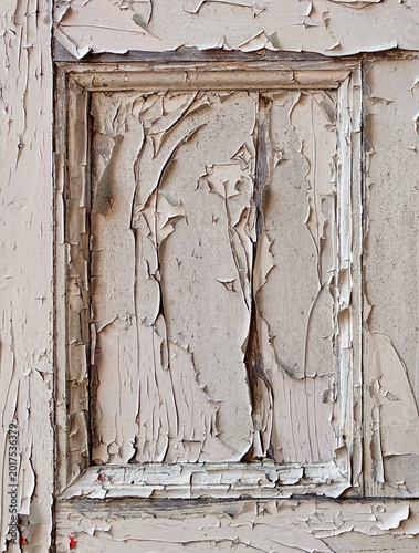 Peeling paint texture on wood door