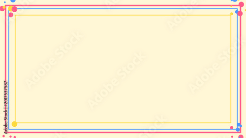 Minimalist Colorful Geometric Border Frame Template