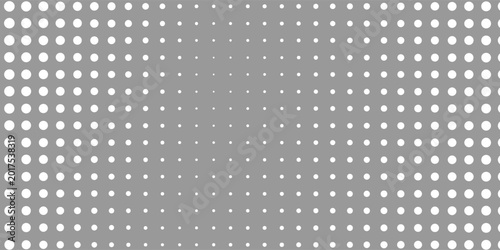 Fotografija Dots halftone white color pattern gradient texture whit technology digital background