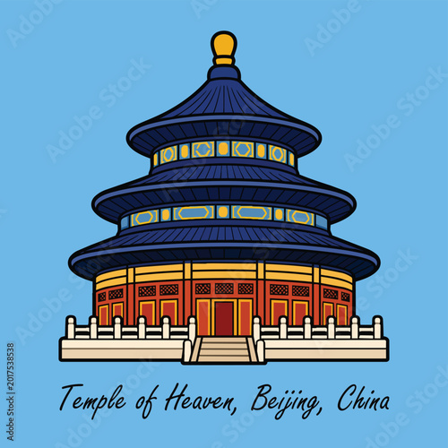 Canvas Print The famous Temple of Heaven in Beijing, China
