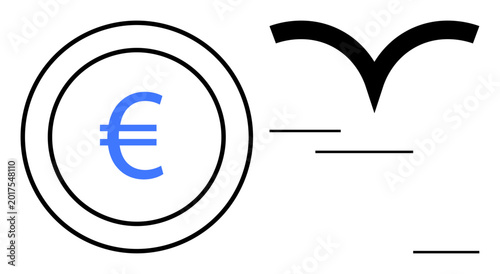 Foto Finance, currency, minimalism, financial growth, abstract design, conceptual