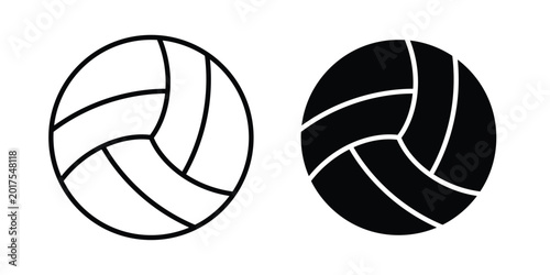 Fotografie Volleyball icon design. Black outline pictogram