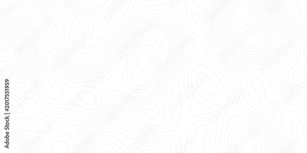 Obraz premium Modern abstract blue wave motion background combined with seamless white contour map lines and minimal topographic texture design.