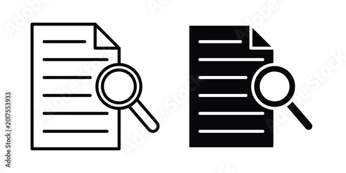 Fotografi Case studies icon design. Black outline pictogram