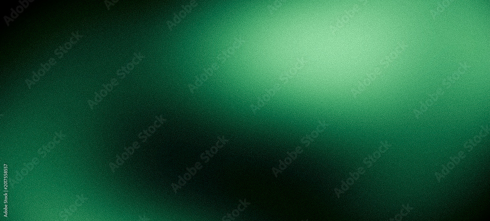 Obraz premium Abstract green and black gradient background with soft light.