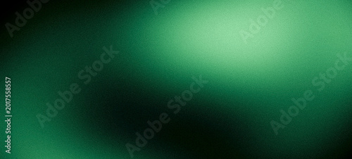 Schilderij op canvas Abstract green and black gradient background with soft light.