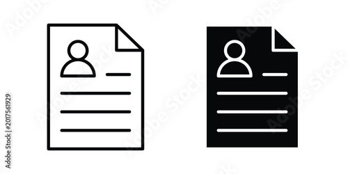 Photos Job description icon design. Black outline pictogram