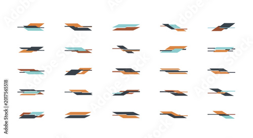 Photos Abstract Brush Stroke Elements Collection for Design.