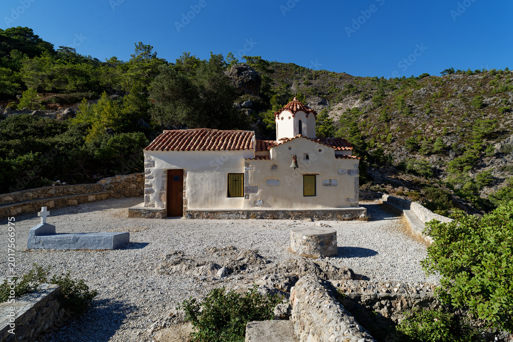 Obraz premium Kreta - Sougia - Lissos Schlucht - Marienkapelle Agia Irini