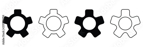 Foto Setting Icon set. Cog Settings Icon Symbol eps 10.