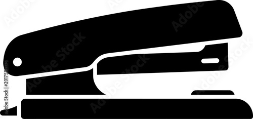 Photos Black stapler icon in silhouette style