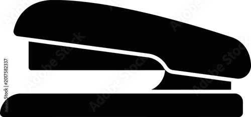 Foto Black stapler icon in vector style