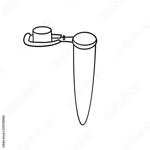 Clear 1.5ml microcentrifuge tube isolated on white background for laboratory research
