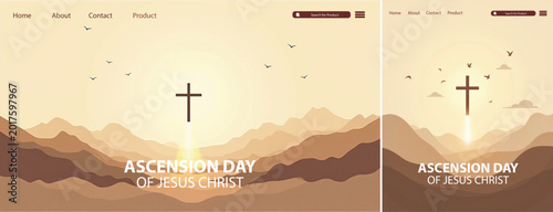 Photography Elegant ascension day background, Illustration ascension day background for webs