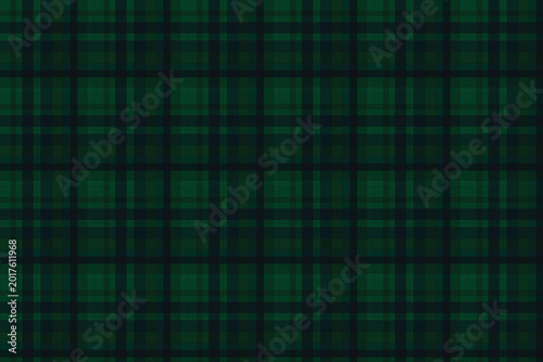 Green and navy plaid pattern vector illustration