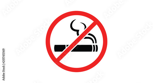 Free Download No smoking sign with cigarette and smoke red circle with slash silhouette - GFXLoad