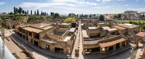 Bild auf Leinwand Herculaneum Ancient City view that Roman town buried in the eruption of Mount Ve