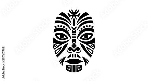 Tribal face mask design pattern.