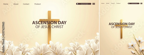 Foto Elegant ascension day background, Illustration ascension day background for webs