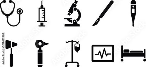 Foto Medical equipment and tools for healthcare professionals