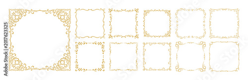collection of vintage ornament frame illustration