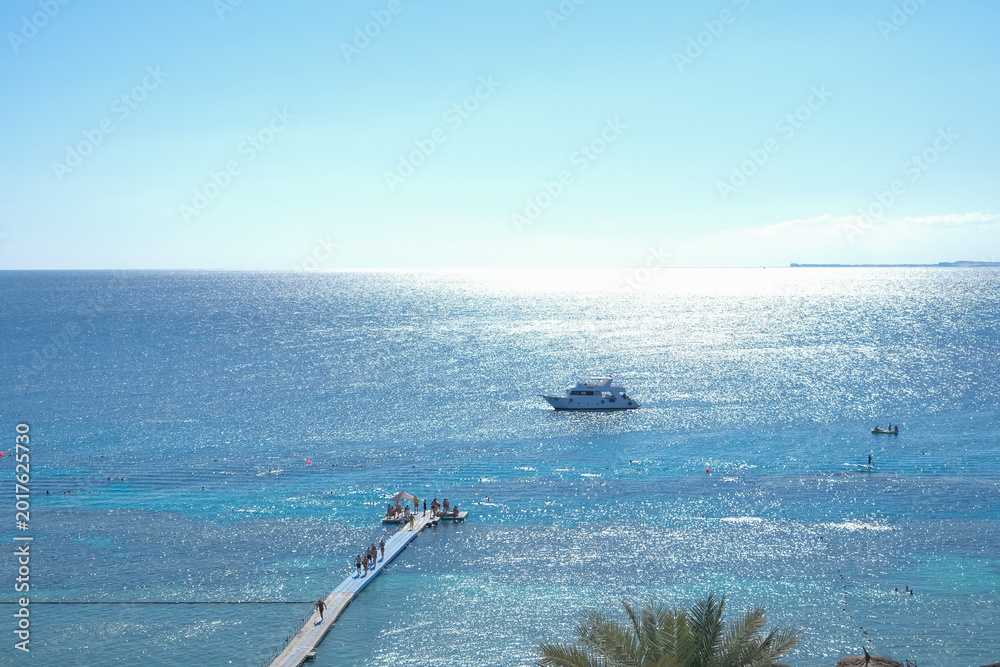 Fototapeta premium Sharm-el-Sheikh, Egypt , Naama bay from elevated point of view