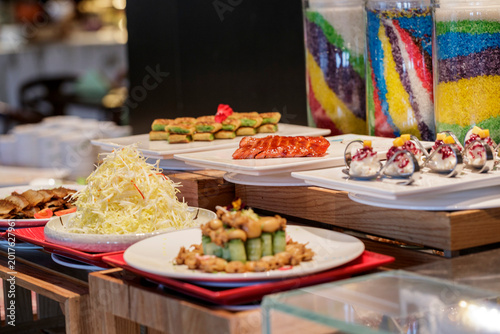 Photos High-end buffet table at star-rated hotels