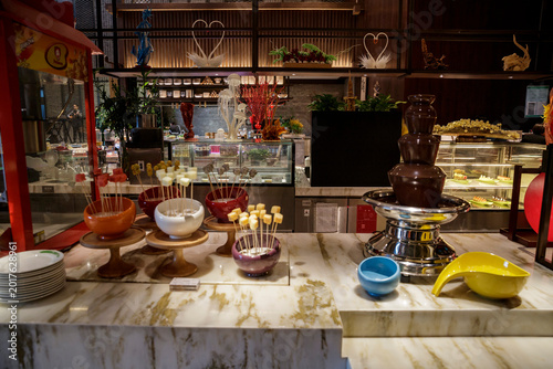 Tableau sur toile High-end buffet table at star-rated hotels