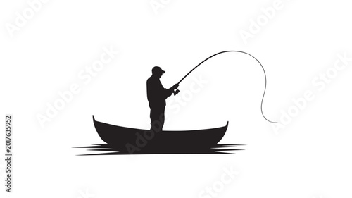 silhouette of a fishing boat