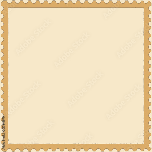 Square postage stamp border vector illustration